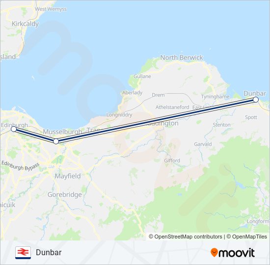 Scotrail Route Schedules Stops And Maps Dunbar Updated