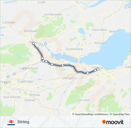 SCOTRAIL Train Line Map