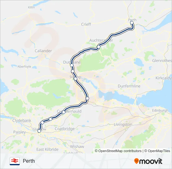 SCOTRAIL Train Line Map