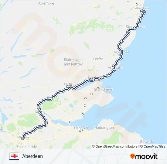 SCOTRAIL Train Line Map