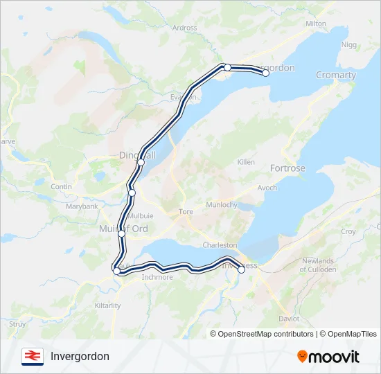 SCOTRAIL Train Line Map