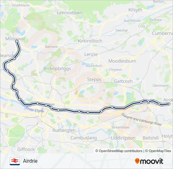 SCOTRAIL Train Line Map
