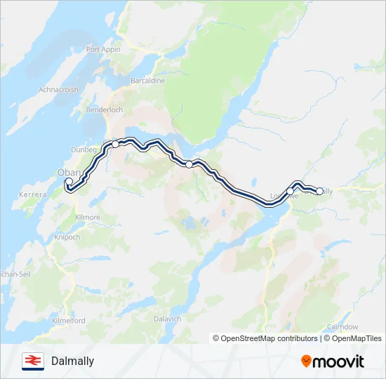 SCOTRAIL Train Line Map