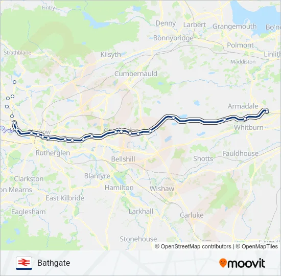 SCOTRAIL Train Line Map