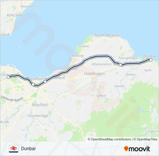 SCOTRAIL Train Line Map