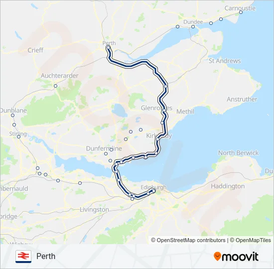 SCOTRAIL Train Line Map