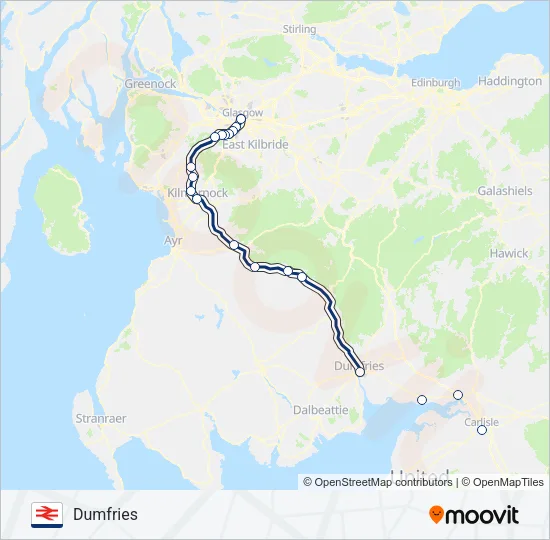SCOTRAIL Train Line Map