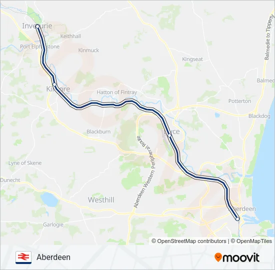 SCOTRAIL Train Line Map