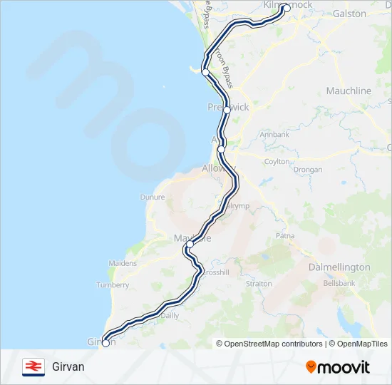 SCOTRAIL Train Line Map