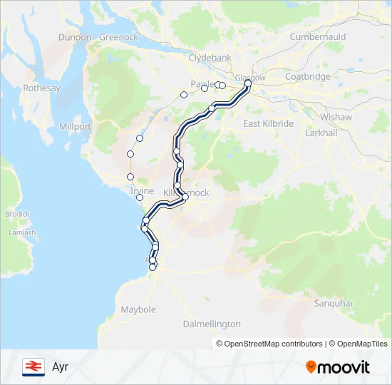 SCOTRAIL Train Line Map
