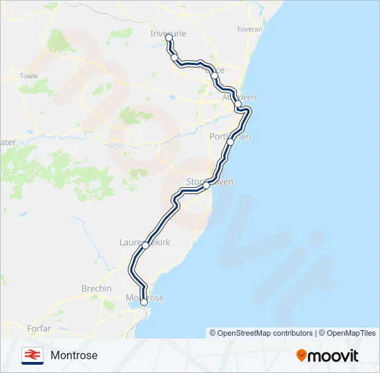 SCOTRAIL Train Line Map