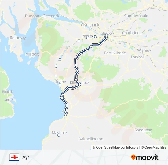 SCOTRAIL Train Line Map