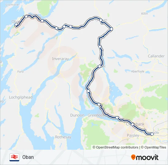 SCOTRAIL Train Line Map