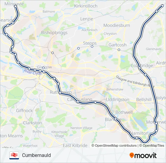 SCOTRAIL Train Line Map