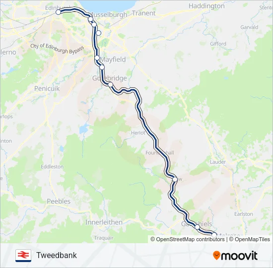 SCOTRAIL Train Line Map