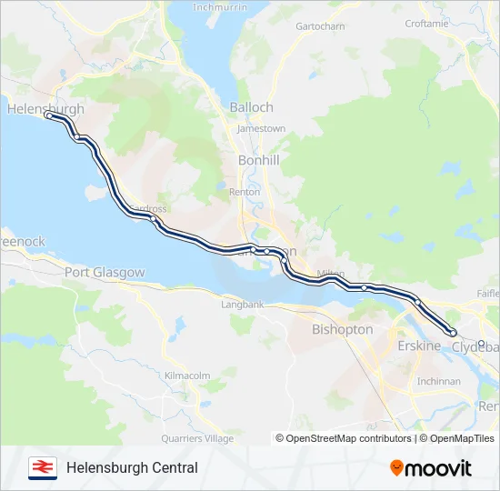 SCOTRAIL Train Line Map