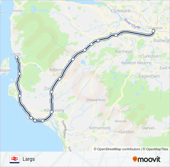 SCOTRAIL Train Line Map