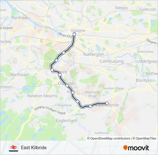 SCOTRAIL Train Line Map