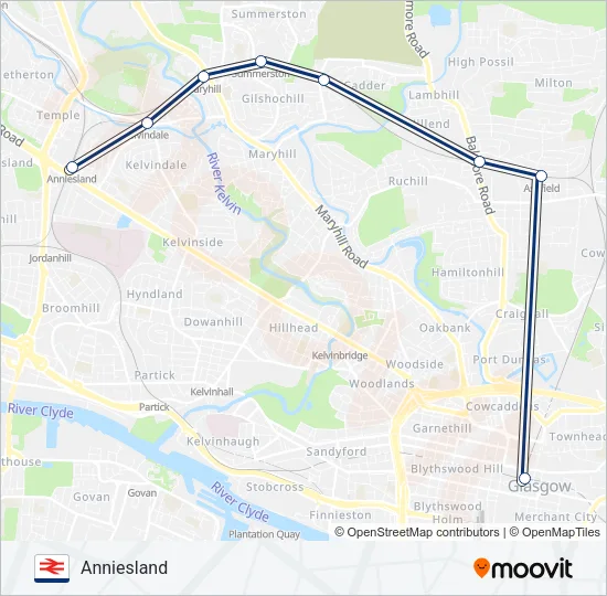 SCOTRAIL Train Line Map