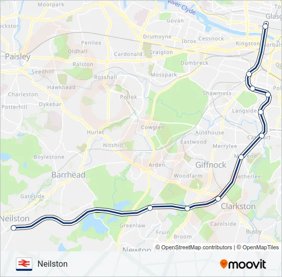SCOTRAIL Train Line Map