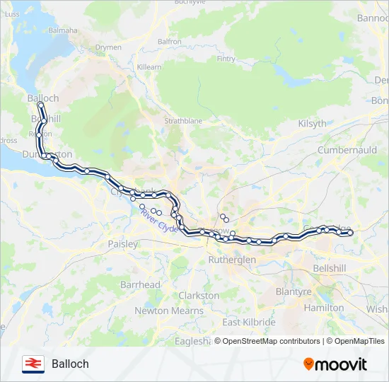 SCOTRAIL Train Line Map