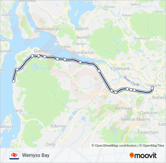 SCOTRAIL Train Line Map