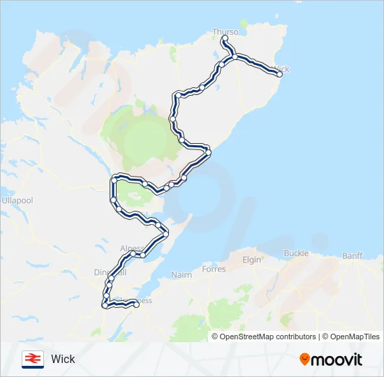 SCOTRAIL Train Line Map