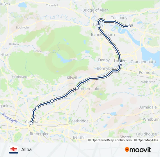 SCOTRAIL Train Line Map
