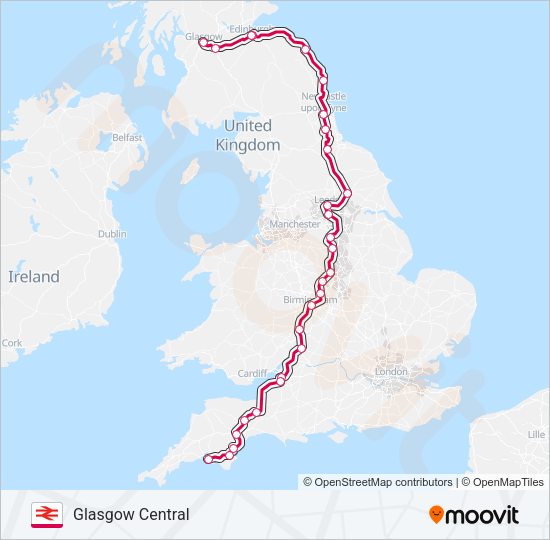 CROSSCOUNTRY Train Line Map
