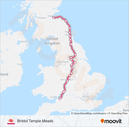 CROSSCOUNTRY train Line Map