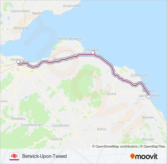 TRANSPENNINE EXPRESS train Line Map