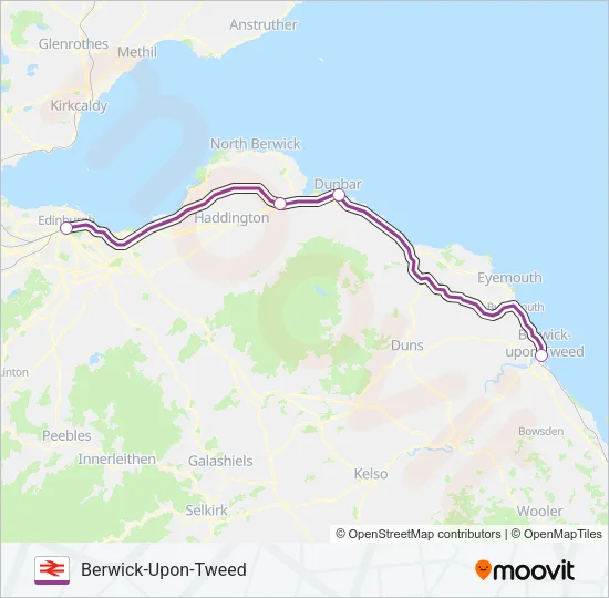 TRANSPENNINE EXPRESS Train Line Map