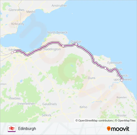 TRANSPENNINE EXPRESS Train Line Map