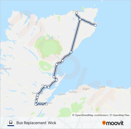 SCOTRAIL Bus Line Map