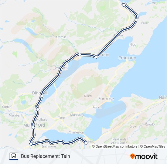 SCOTRAIL bus Line Map