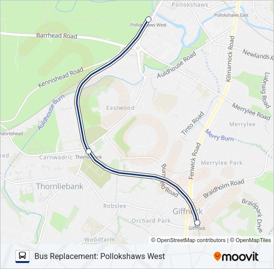 SCOTRAIL Bus Line Map