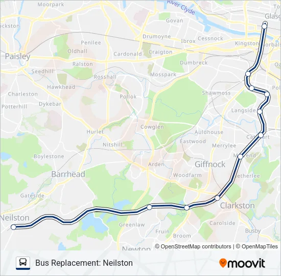 SCOTRAIL Bus Line Map