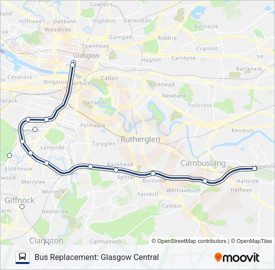SCOTRAIL Bus Line Map