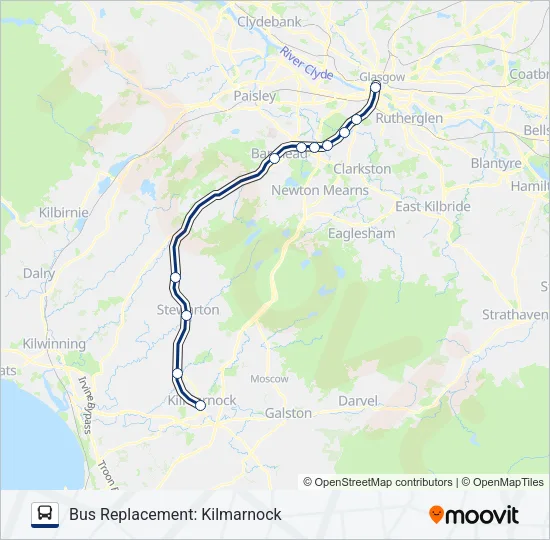 SCOTRAIL Bus Line Map