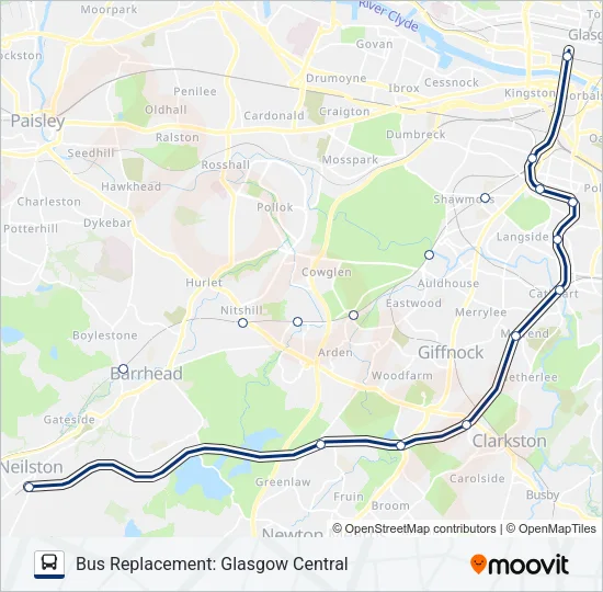 SCOTRAIL Bus Line Map