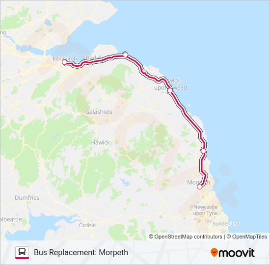 CROSSCOUNTRY Bus Line Map
