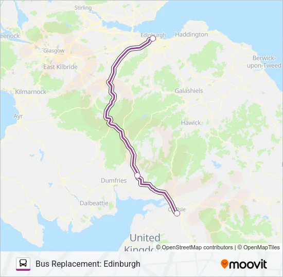TRANSPENNINE EXPRESS Bus Line Map