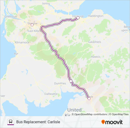 TRANSPENNINE EXPRESS Bus Line Map