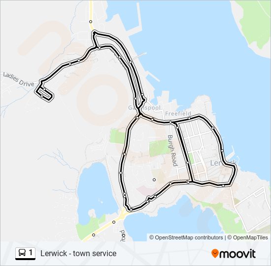 1 bus Line Map