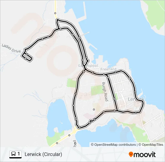1 Bus Line Map