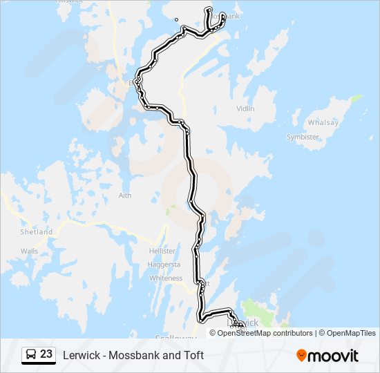 23 bus Line Map