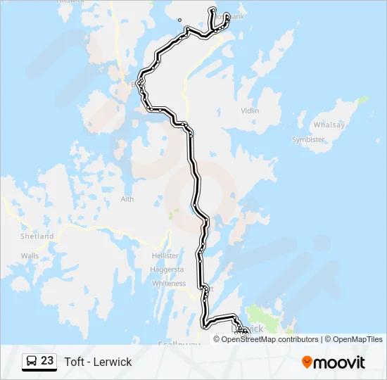 23 Bus Line Map