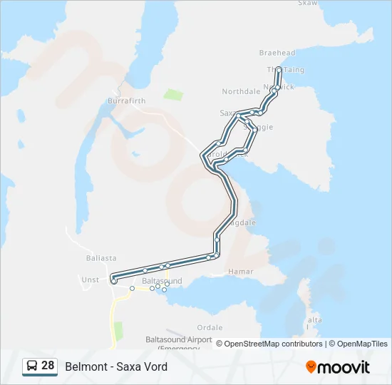 28 Bus Line Map