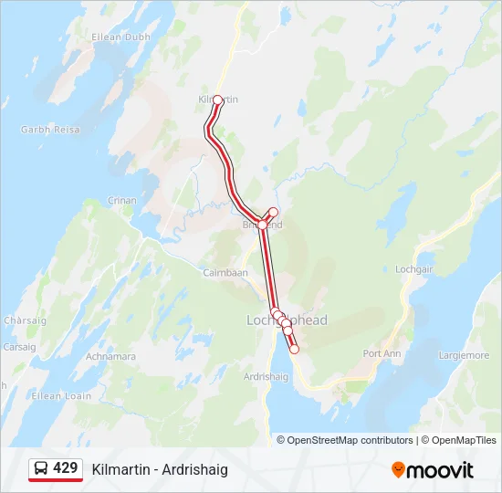 429 Bus Line Map