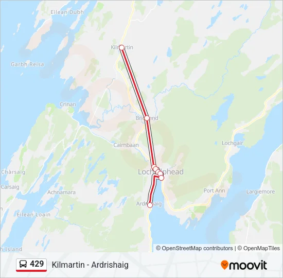 429 Bus Line Map